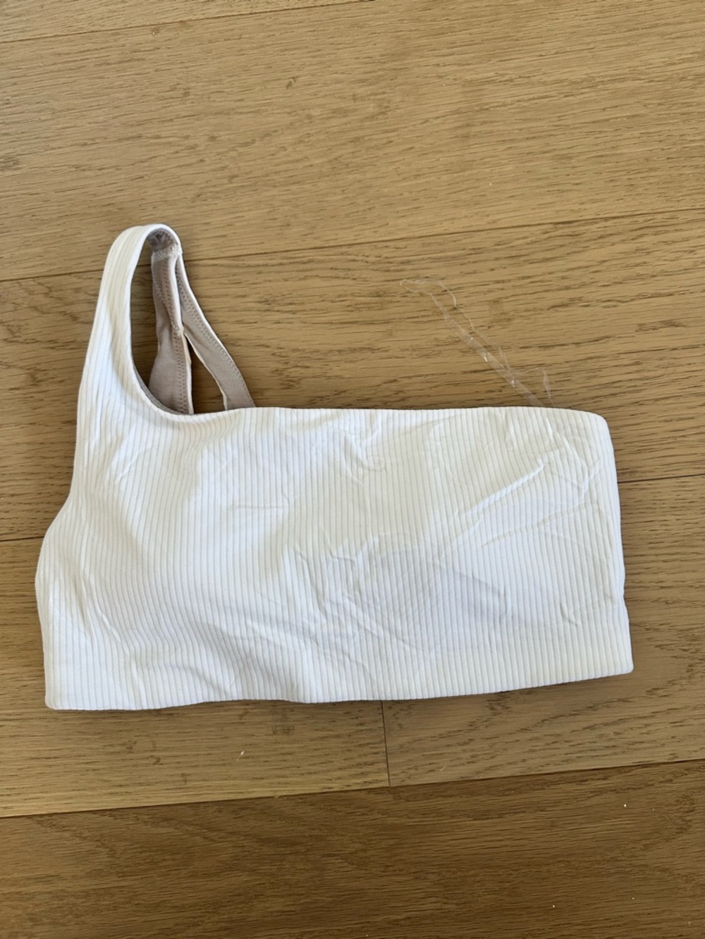 lululemon athletica Ribbed One-Shoulder White Crop Top